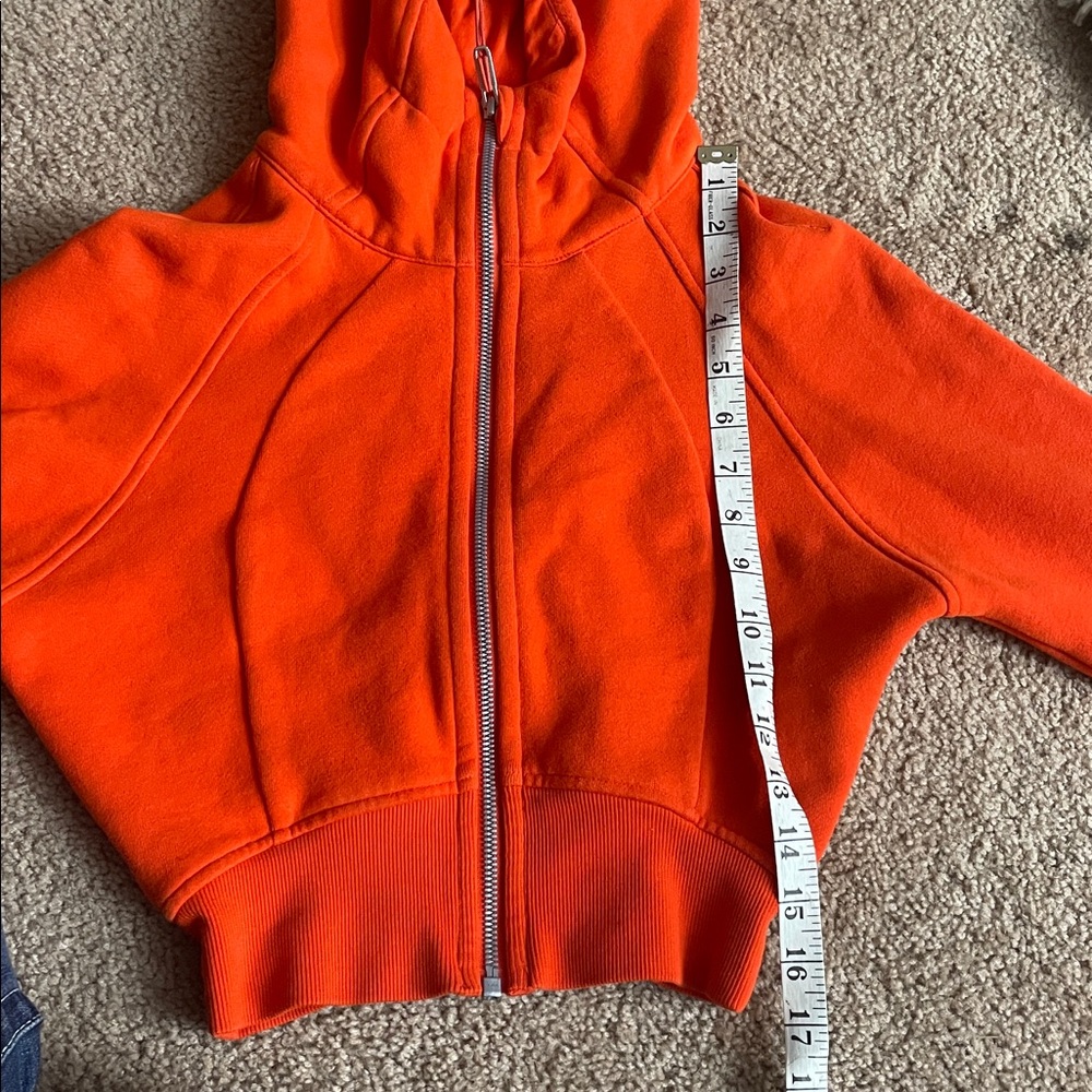 lululemon athletica Jacket Lululemon Scuba Full-Zip Cropped Hoodie Solar Orange - Picture 14 of 14